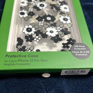 Kate Spade Black and White Floral iPhone 15 Pro Max Case New In Box